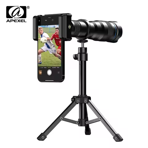 APEXEL New 36X Telephoto Zoom Lens with Metal Tripod Universal Clip Telescope for iPhone Samsung Sho