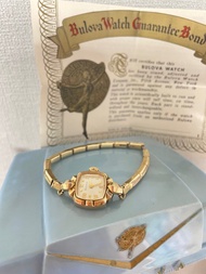 古董錶 1959 Bulova 10K Gold Filled 17 jewels cocktail watch 寶路華 機械錶 包金錶殼 原裝禮盒証書 瑞士製