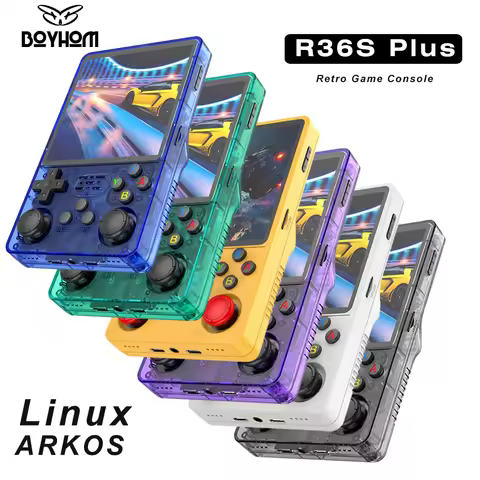 【Hot Sale】4" IPS Retro Handheld Game Console R36Plus, Dual-RAM 1G Chip, ARKOS 2.0 for 15,000+ Games,