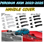 PERODUA AXIA 2024-2026 DOOR HANDLE COVER CARBON FIBER, CHROME, MATT BLACK & PIANO BLACK COLOR