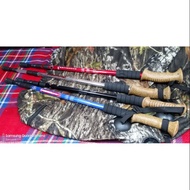 Walking hiking stick tongkat adjustable aluminium outdoor