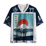 2026 New Adult and Children's Japanese Fujiyama Torimon Mesh Jersey Ukiyo-i Street Wear Summer Breat