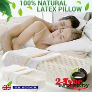 ♛♚♛Massaging Natural Thailand Ventilated Latex Foam Pillow / Removable Cover