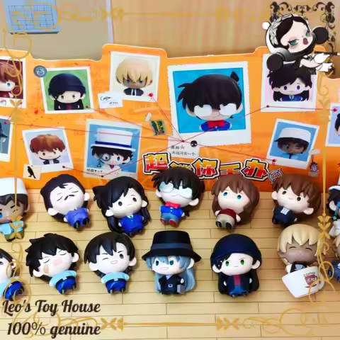 POPMART Gong Detective Conan Mini Sized Blind Box Shinichi Ran Mori Magnetic Fridge Magnet Desktop D