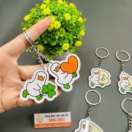 (DUCK LETTER) - Cartoon duck keychain, cute and adorable letter duck keychain