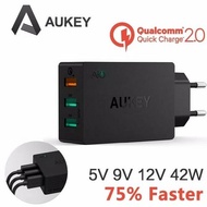 Ready Stok !!! Aukey Charger Quick Charge Port 3 Charger Iphone