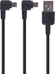Midland Double Micro USB Power Cable - Black, Waterproof, 3W, Type F, Male to Female, Compatible wit