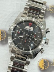 🌈🌈新返貨啦🌈🌈🩶🩶Tudor Chrono 42000🩶🩶🖤原裝黑色面🖤42mm 自動計時機芯 淨錶🖤連原裝鋼帶 狀態一流👍🏻👍🏻BW1259(旺角洗衣街店）