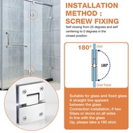 Heavy Duty 180 Degree Glass Door Cabinet Showcase Cabinet Clip Glass Shower Door Hinge Replacement P