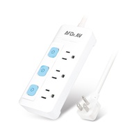 [特價]【聖岡科技Dr.AV】TX-500-4 3開3插3孔節能4尺 延長線(日式彈跳開關/180度平貼式插頭)