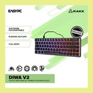 △ — ⇨ EasyPC| RAKK DIWA/ DIWA V2 68 Keys Mechanical Gaming Keyboard | Outemu Blue or Red Hotswap|