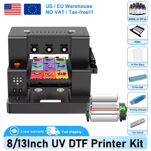 A3/A4 UV DTF Printer A3 L805 UV Printer Impresora For Plastic Metal Wood Sticker Printer Direct Prin