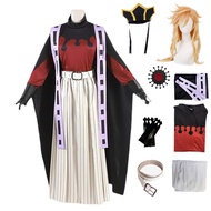 Douma Cosplay，Douma Costume，Anime Douma Kimono Suit Cosplay Costume Halloween Robes Cloak Full Set w