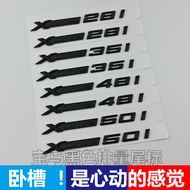 BMW XDrive28i 35i 40i 50i Modified Car Logo Rear Tail Logo X3X4X5X6 Side Logo Car Sticker Black