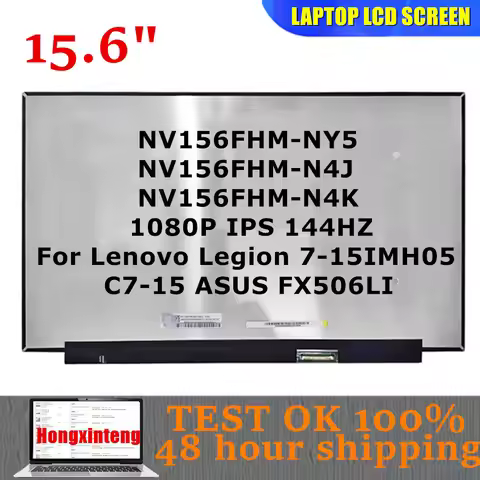Original NV156FHM-NY5 FIT NV156FHM-N4J NV156FHM-N4K 1080P 144HZ 500nits 40PINS For Lenovo Legion 7-1