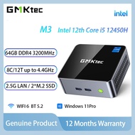 GMKtec M3 Mini PC Intel i5-12450H DDR4 3200Mhz PCIe 3.0 M.2 2280 SSD Wifi 6 BT5.2 Desktop Gaming PC