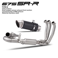 For 675SR 675 SR CF675SR Motorcycle Exhaust Escape Front Link Two oxygen sensors Pipe Connection 51m