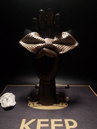 黑色搭配金色波點鑽石領結復古雙層蝴蝶結