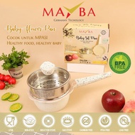 MAYBA Baby Flower Pan 3in1 - GOHAPPY Baby Pan Set - Baby MPASI Pan Set