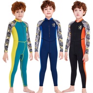 UV Boy's Swimsuit Patchwork Simming Suit Kid Long Sleeve Swimwear for Kids Boy