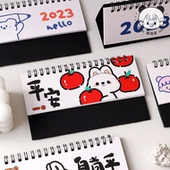 Infeel.me 1pc 2023 Horizontal Desk Calendar Cute Cartoon Animal Decoration Calendar Student Daily Study Plan Message Memo Calendar