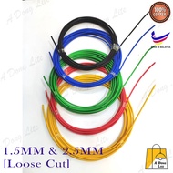 [Loose Cut-Meter] MEGA ASIA BTE Q 1.5MM 2.5MM Cable PVC Per Meter Pure Copper Black Green Red Blue Y