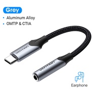 Vention Cáp Chuyển Đổi AUX Giắc Type C Sang 3.5Mm Bộ Chuyển Đổi Dongle Type C Giắc Cắm USB C Sang 3 