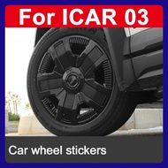 Chery ICAR 03 Jaecoo 6 J6 EV ชิ้นส่วนป้องกันล้อ  สติ๊กเกอร์ตกแต่งล้อรถยนต์ การปรับแต่งส่วนบุคคล ICAR