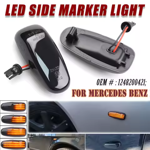 2X For Mercedes E-Class W124 W210 ML-Class W163 C-Class W202 Led Side Marker Turn Signal Indicator D