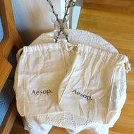 Aesop tote bag化妝袋收納袋棉布袋一個