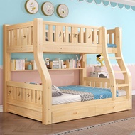 【SG Sellers】Wooden Bunk Beds Bunk Beds with Drawers Bed Frames with Storage Cabinets High Low Bed