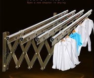 陽台外伸縮晾衣架戶外推拉曬衣架摺疊曬被架室外晾衣架晾衣