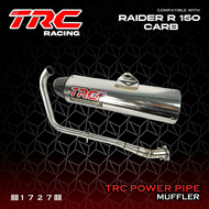 TRC Racing Suzuki Raider 150 Carb Power Pipe Muffler Exhaust with Removable Silencer 1727
