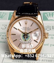 高價徵求舊手錶勞力士 Rolex Datejust 36 16018 Datejust 18K YG Saudi Arabia Logo w Original Paper 16018