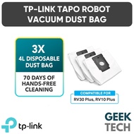 TP-Link Tapo RVA200 Tapo Robot Vacuum Disposable Dust Bag For Tapo RV30 Plus, Tapo RV10 Plus (4L x 3