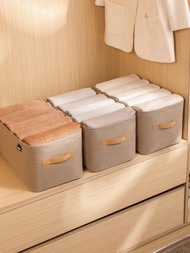 1/2/5pcs Clothes Storage Box Thickened Fabric Storage Basket Clothes Pants Storage Storage Box Dormi