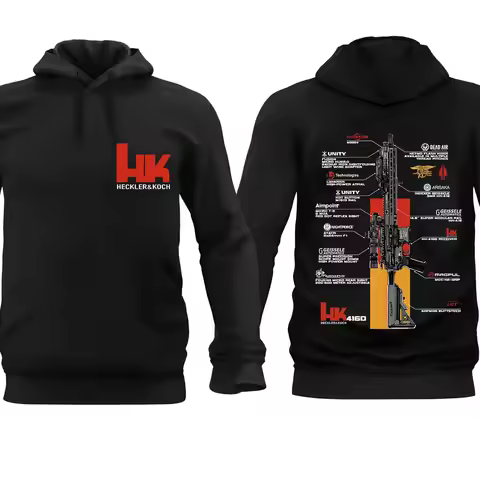 HK416D Men Tactics Hoodie Tracksuit Autumn Winter Outdoor Sports Casual Hoodies Clothing Military En