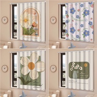 Washroom perforation-free installation of waterproof short curtains home bedroom balcony small windo
