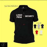MICROFIBER DRY FIT JERSEY LOGO SULAM PIKM SECURITY Embroidery POLO T SHIRT FFKL36