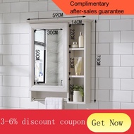 ！Bathroom Mirror Wall Mirror Mirror with Light Wall Mounted Toilet Mirror Box Toilet Storage Integrated Cabinet Toilet D