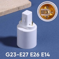 2 Pieces G23 to E27 E26 E14 Base Socket LED Halogen Bulb Adapter Lamp Holder Converter Bulb Adapter 