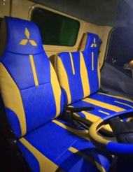 cover jok mobil mitsubishi canter HDL 136 model terbaru dengan bonus sarung stir / sarung jok canter