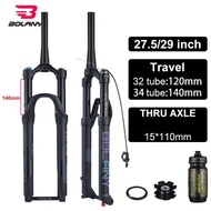 Bolany 27.5/29 Mountain Bike Boost Fork Thru Axle Suspension 120mm 140mm