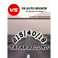 215/40/18 ( NANKANG )(HARGA 2biji TAYAR) Tayar Terpakai / Second Hand Tyre Good Condition