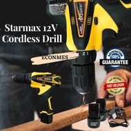 Starmax 12V Cordless Drill With Battery Li-Ion Rechargeable Electric Drill Battery Drill 10mm