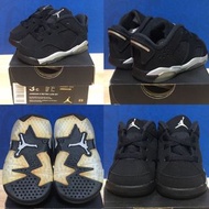 Air Jordan 6 Low Retro “Black Chrome” Toddler 3c BB鞋