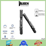Wuben PL01 có thể sạc lại 650 lumens xách tay EDC Đèn pin túi không thấm nước đèn pin cho đèn khẩn c