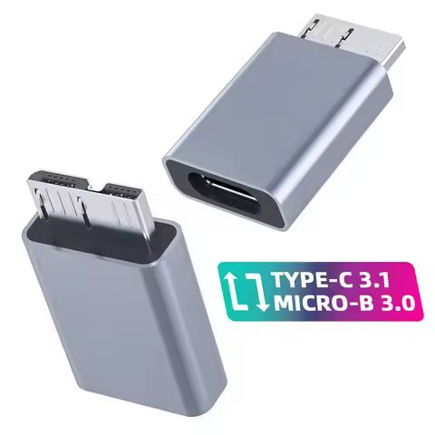 USB C to Micro B USB3.0 Adapter Type C Female to Micro B Male Fast Charge USB Micro 3.0 to Type C Su