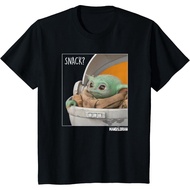 Amber's Star Wars The Mandalorian Grogu Snack Time Funny & Cute Combed Cotton T-Shirt