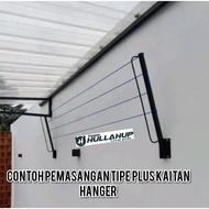 jemuran Lipat Dinding Gratis Baut Roofing Dan Tali Jemuran 6mm Panjang 10meter